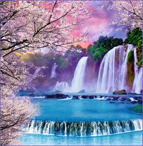 Фотообои 6 листов Хрустальные водопады оптом